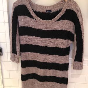 Splendid Wool Brown and Black Sweater
